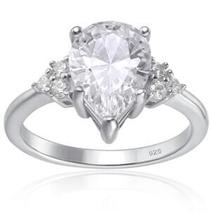 NEW STARLETTE women's be the belle ring in silver